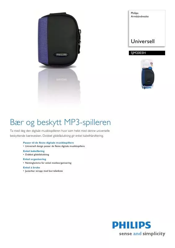 Mode d'emploi PHILIPS SJM2003H