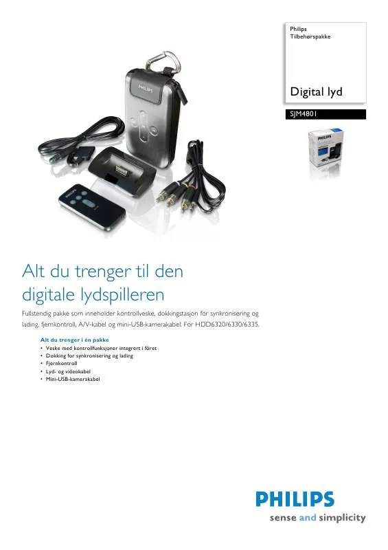 Mode d'emploi PHILIPS SJM4801