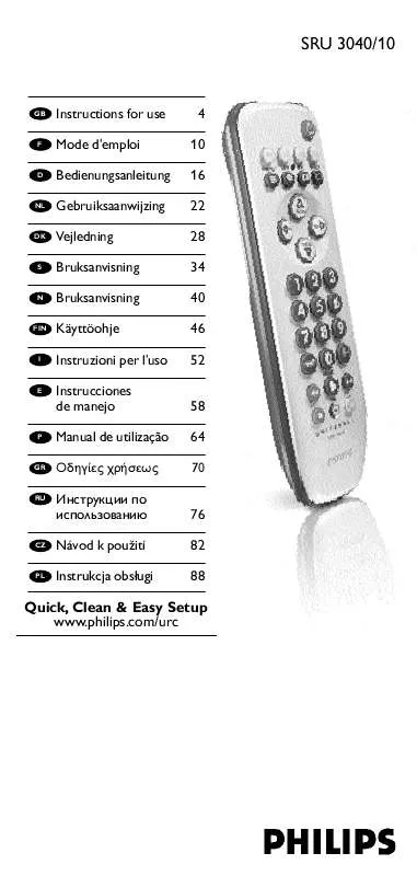 Mode d'emploi PHILIPS SRU 3040