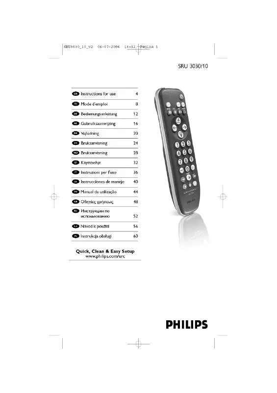 Mode d'emploi PHILIPS SRU3030