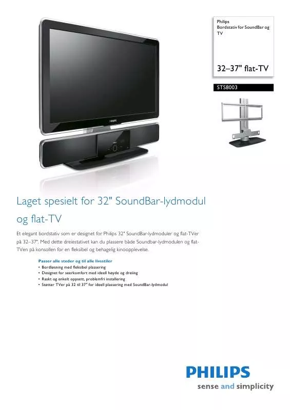 Mode d'emploi PHILIPS STS8003