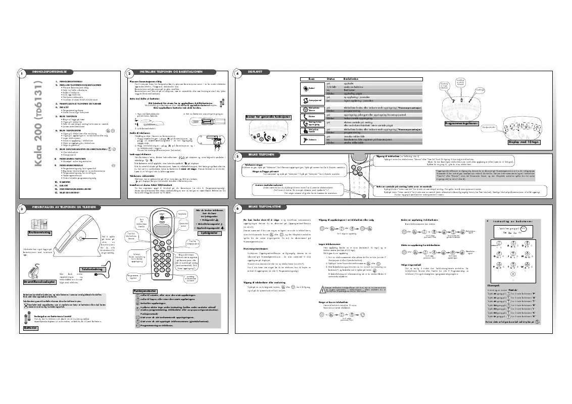 Mode d'emploi PHILIPS TD6131/BB041P