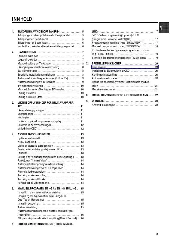 Mode d'emploi PHILIPS VR205