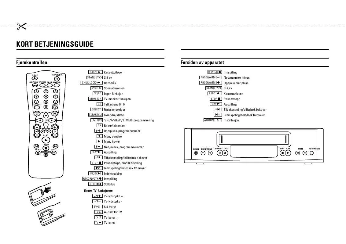 Mode d'emploi PHILIPS VR286