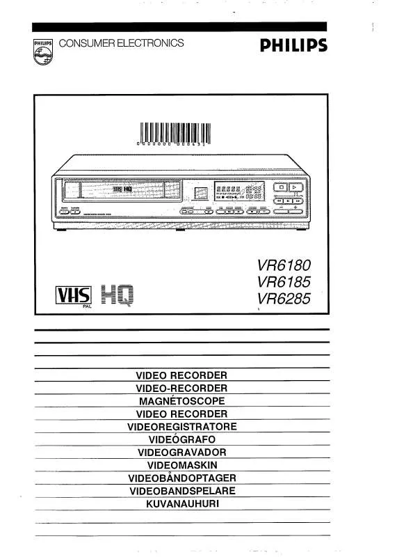 Mode d'emploi PHILIPS VR6180