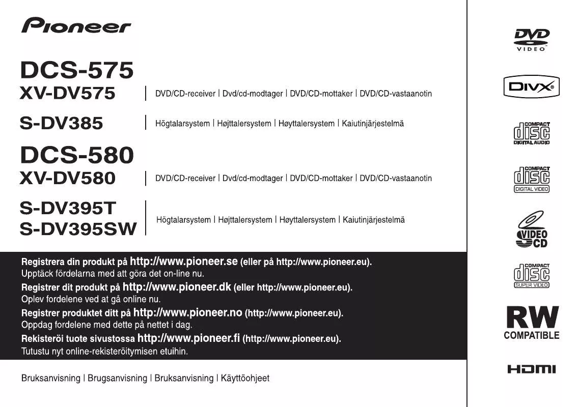 Mode d'emploi PIONEER DCS-580 (XV-DV580)