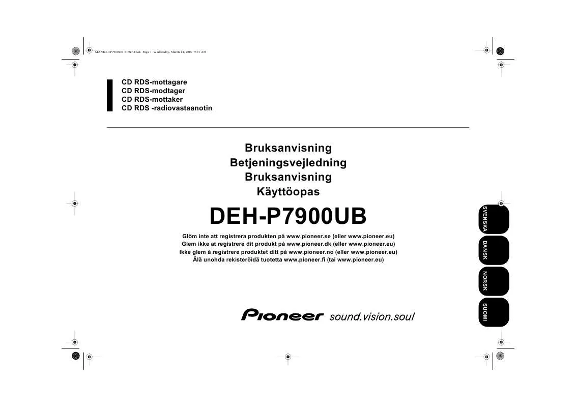 Mode d'emploi PIONEER DEH-P7900UB