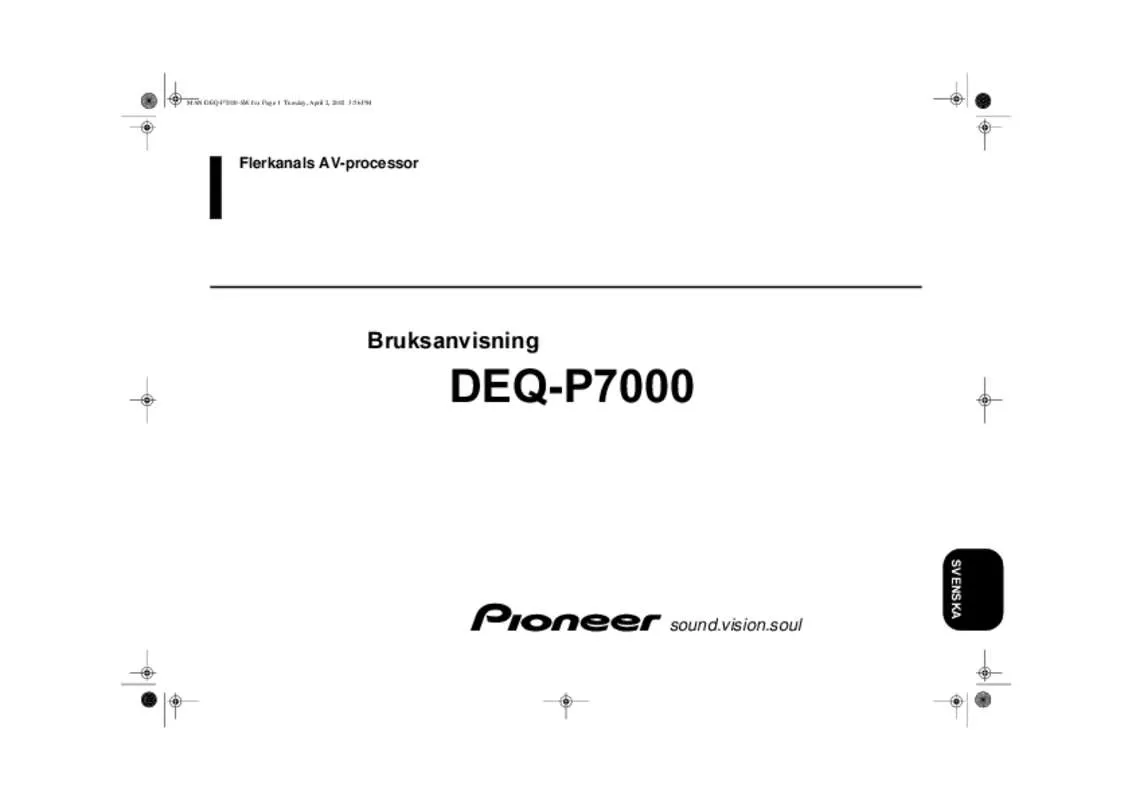 Mode d'emploi PIONEER DEQ-P7000