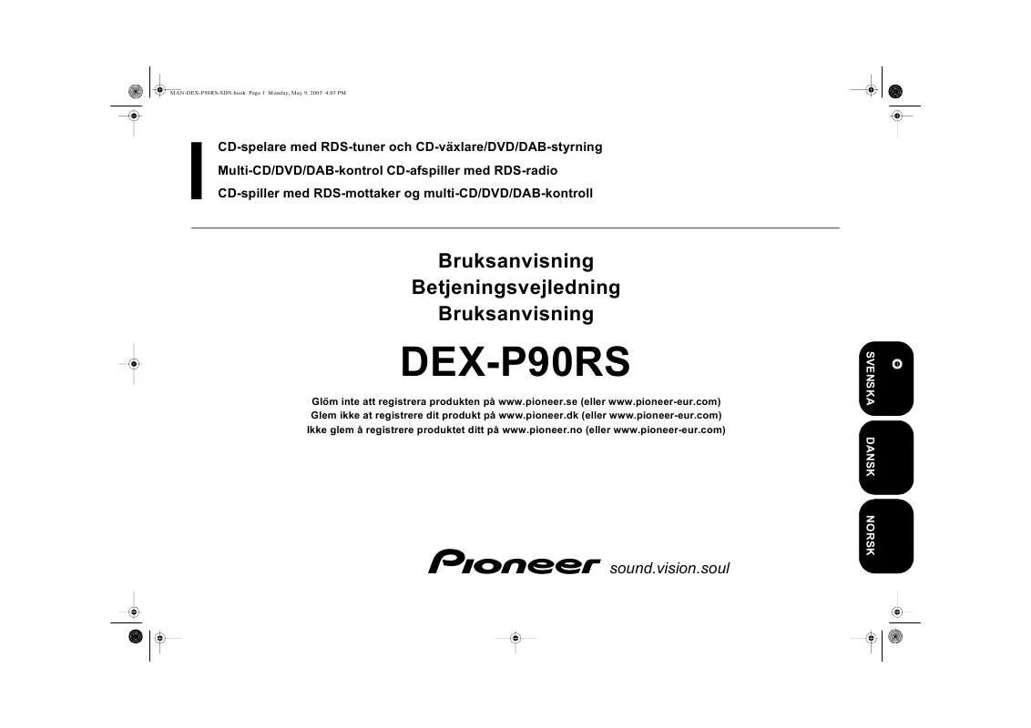 Mode d'emploi PIONEER DEX-P90RS