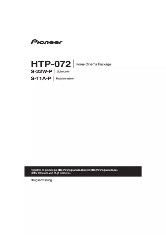 Mode d'emploi PIONEER HTP-072