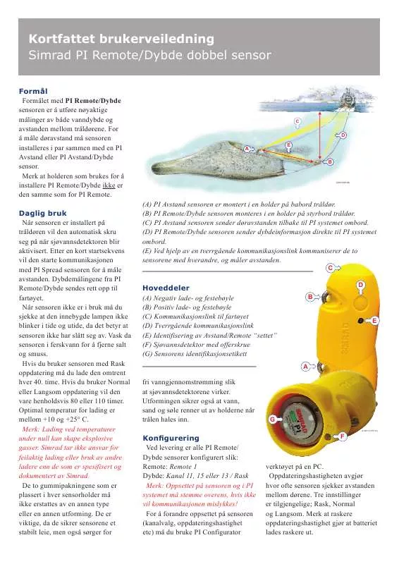 Mode d'emploi SIMRAD PI REMOTE