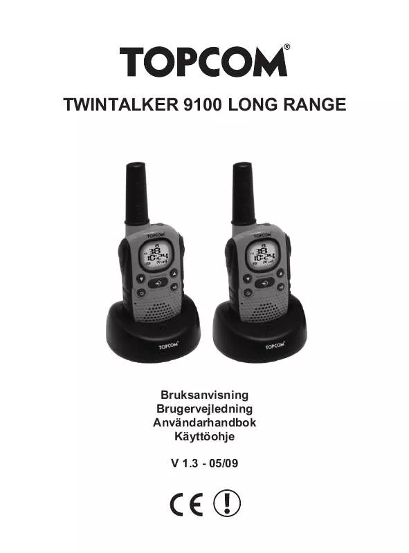 Mode d'emploi TOPCOM TWINTALKER 9100 LONG RANGE