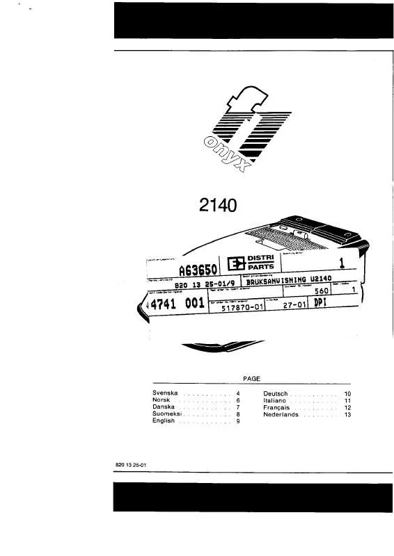 Mode d'emploi VOLTA U2140