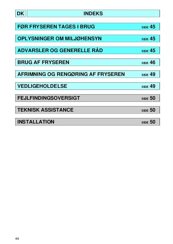 Mode d'emploi WHIRLPOOL AFB 407/G/WP