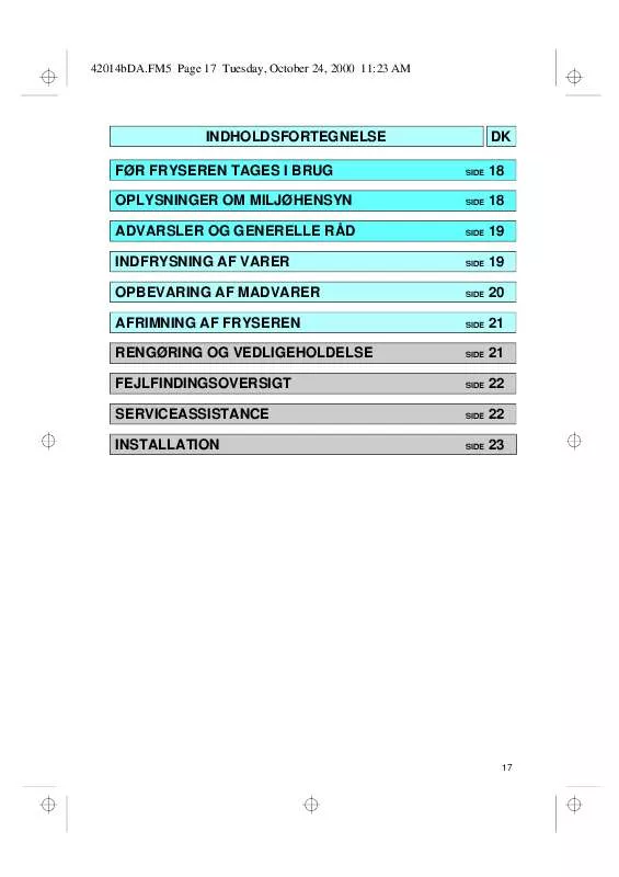 Mode d'emploi WHIRLPOOL AFG 523 L/G