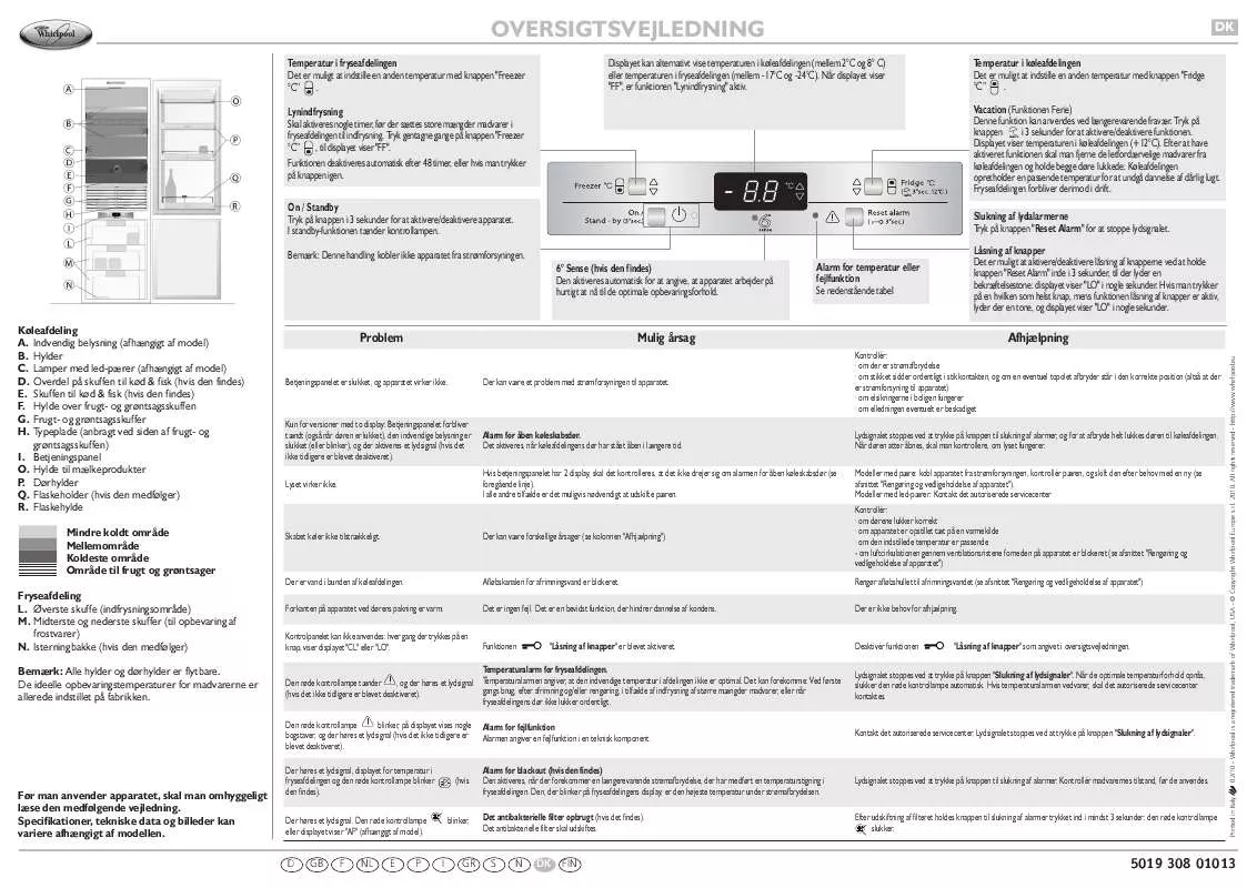 Mode d'emploi WHIRLPOOL ART 113/A