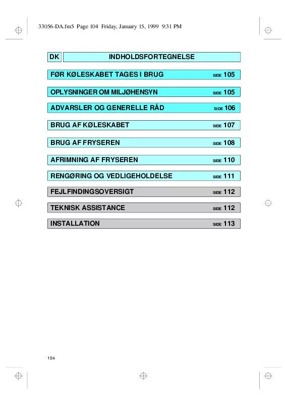 Mode d'emploi WHIRLPOOL ART 917/G