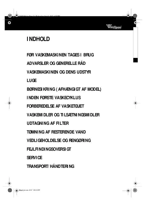 Mode d'emploi WHIRLPOOL AWM 1400 EX/3