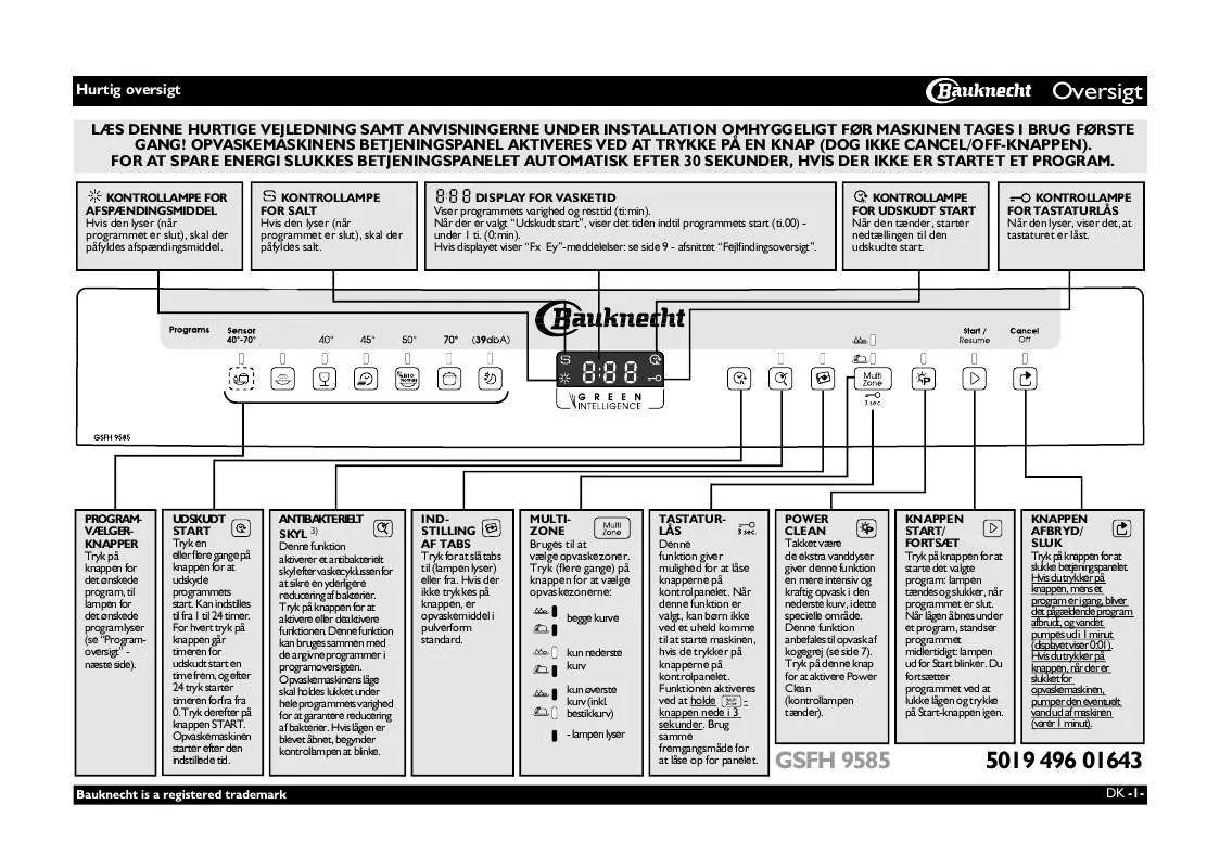 Mode d'emploi WHIRLPOOL GSFH 9585 WS