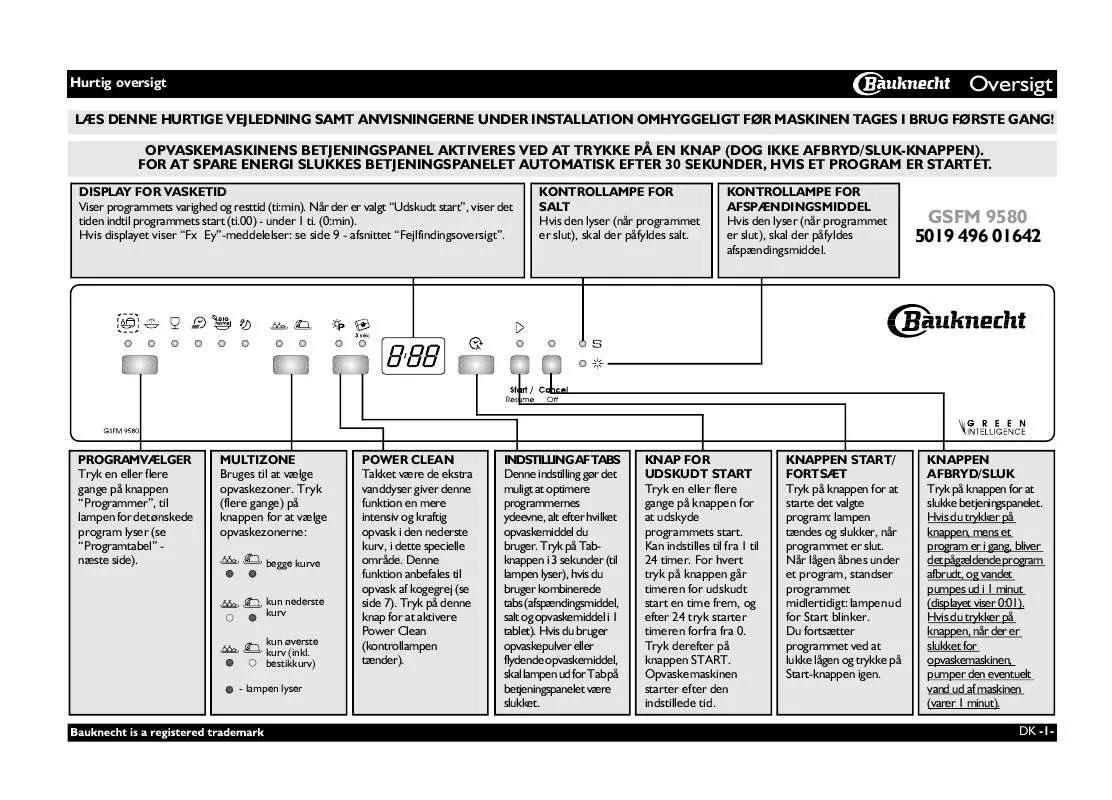 Mode d'emploi WHIRLPOOL GSFM 9580 IN