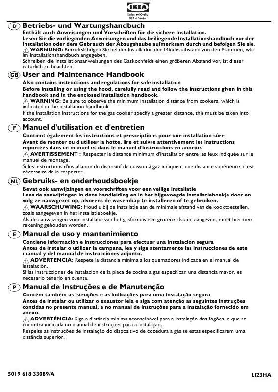 Mode d'emploi WHIRLPOOL HDN SI800