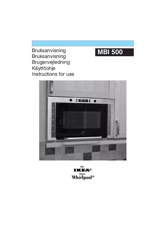 Mode d'emploi WHIRLPOOL MBI 500 W