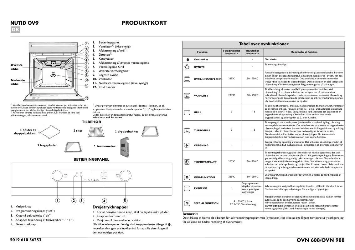 Mode d'emploi WHIRLPOOL OVN 608 W