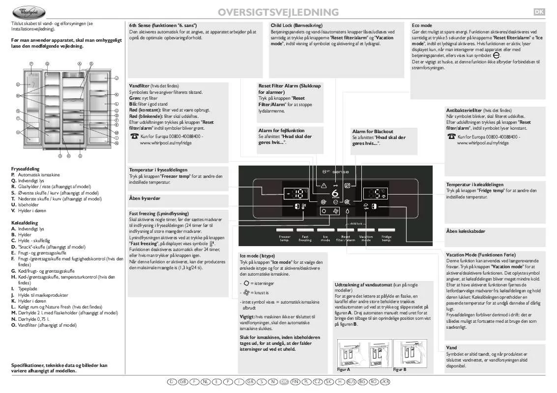 Mode d'emploi WHIRLPOOL WSG5588 A B