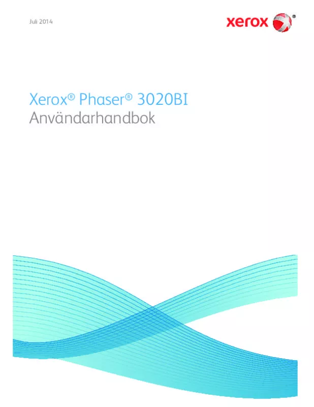 Mode d'emploi XEROX PHASER 3020