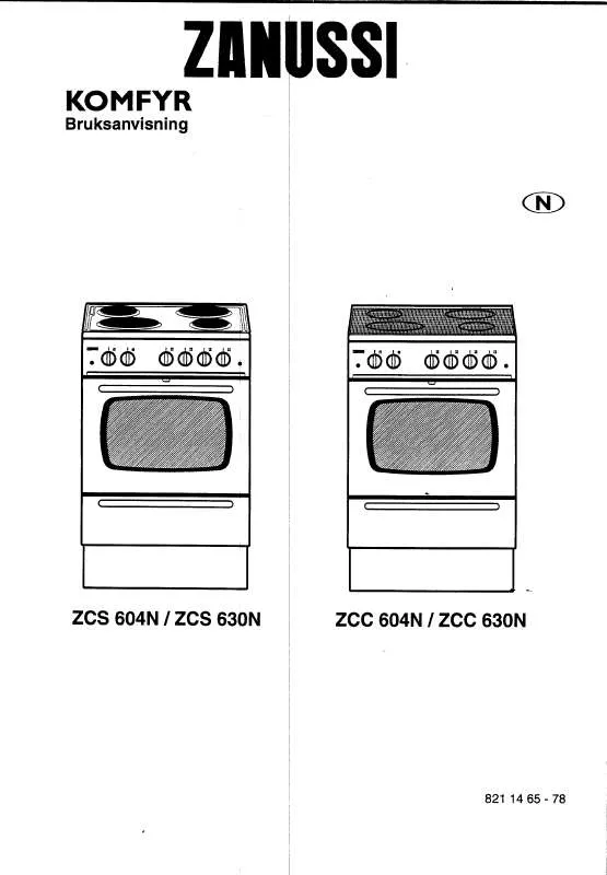 Mode d'emploi ZANUSSI ZCS604N